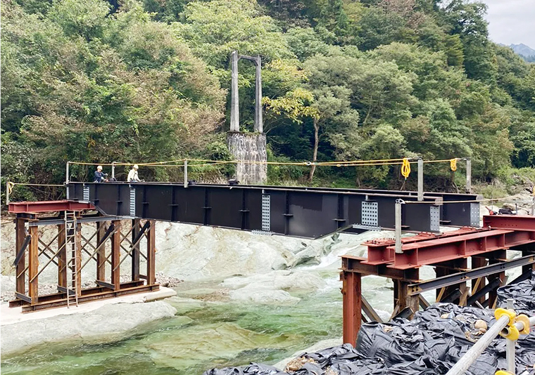 一級河川常浪川　天の原橋（A２橋台）工事画像